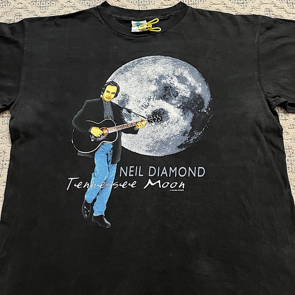 🎸 '96 Neil Diamond Artist Tennessee River Album Tour Double Side VINTAGE Tee